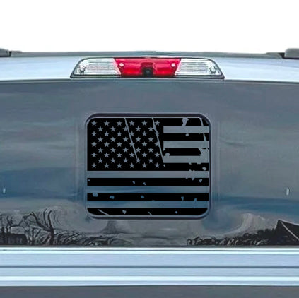 Distressed American Flag Decal - Ford F150