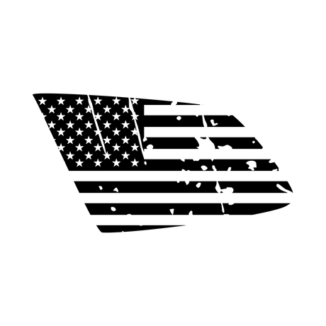 Distressed American Flag Print Decal Set - KIA TELLURIDE
